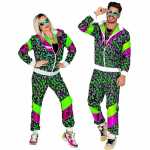 Kostüm Trainingsanzug Animal grün Gr. XL, 80er...