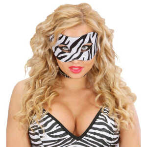 Zebra Augenmaske aus Samt 8003558647903