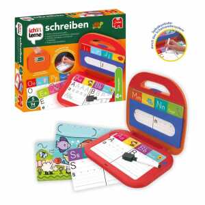 Lernspiel-Set ich lerne schreiben, Koffer mit 20 abwischbaren Karten