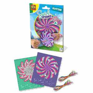Swirl Spinner Glitter 2 Sturmscheiben, 2 Fäden im Neon-Look,, SES