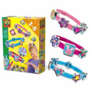 Schmuckarmbänder 3 bunte Plastikarmbänder 18 Amulette Glitzeraufkleber