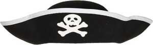 Kinderhut Pirat schwarz / weiß