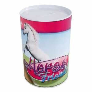 Sparbüchse Horse Friends 8,5x11,5cm aus Metall ab 3 Jahren,, Van Manen