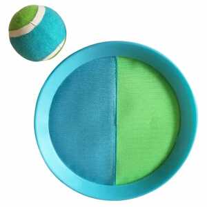 Klettballspiel rund türkis/grün, 2 Schläger, 1 Ball, Gebro