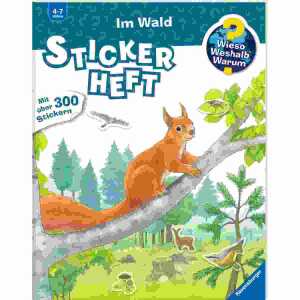 Wieso? Weshalb? Warum? Stickerheft Im Wald, 24 Seiten, ab 4 Jahren