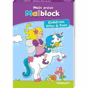 Mein erster Malblock Einhörner, Elfen und Feen, 64 Seiten, ab 4 Jahren