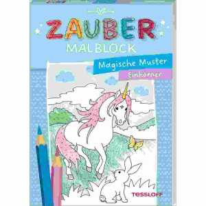 Zaubermalblock Magische Muster Einhörner, 64 Seiten, ab 5 Jahren,