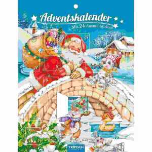 Adventskalender mit 24 Ausmalbildern, 16x21 cm, 24 Blatt,