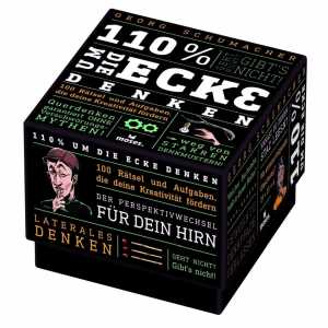 Kartenspiel 110% Um die Ecke Denken, 100 Rätsel und Aufgaben,