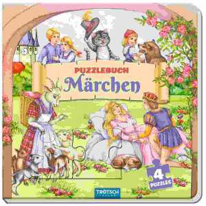 Puzzlebuch Märchen 4 Puzzle, 15 x 15 cm, 10 Seiten,