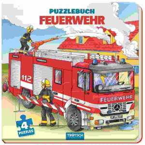Puzzlebuch Feuerwehr 4 Puzzle, 15 x 15 cm, 10 Seiten,