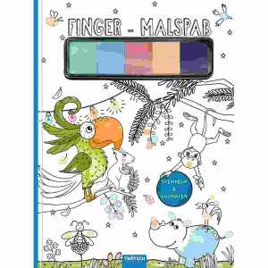 Finger-Malspaß Buch mit 5 Stempelkissen, 20 x 27 cm, 24 Seiten