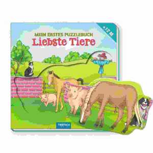 Mein erstes Puzzlebuch Liebste Tiere, 14 x 14 cm, 8 Seiten,, Trötsch