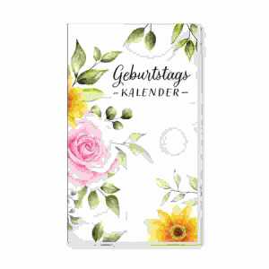 Geburtstagskalender Taschenformat BLUMEN, Trötsch