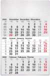 2027  GÜSS 3-Monatswandkalender Metall