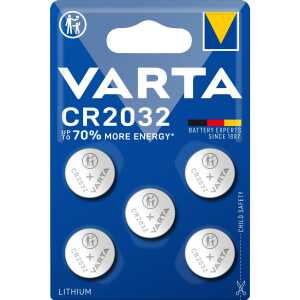 Batterien LITHIUM Coin CR2032 5er, im Blister