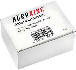 Büroring Aktenklammern 77mm/100