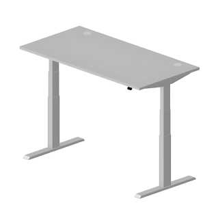 Sitz-/Stehschreibtisch Lichtgra