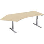 Schreibtisch Elektro 2.166 x 650-1.250 x 800/1.131 mm ahorn