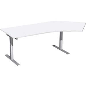 Schreibtisch Elektro Flex 2.166 x 650-1.250 x 800/1.131 mm weiß