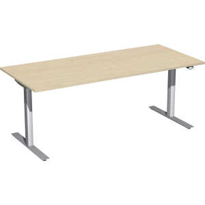 Geramöbel Schreibtisch Elektro-Flex 1.800 x 650-1.250 x 800 mm ahorn