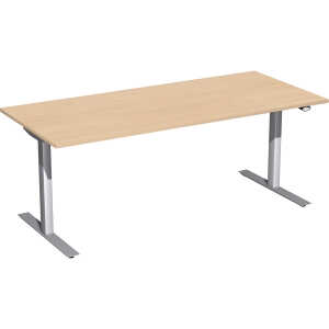 Geramöbel Schreibtisch Elektro-Flex 1.800 x 650-1.250 x 800 mm buche