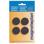 Magnete Discofix Standard geblister Schwarz, 30 mm 4...