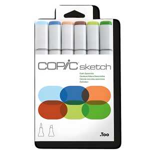 Layoutmarker Copic Sketch 6er Set Erdfarben