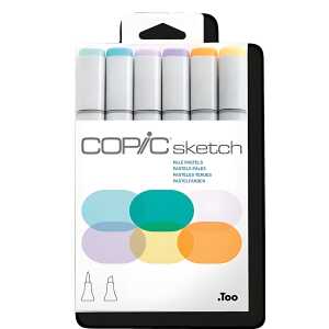 Layoutmarker Copic Sketch 6er Set Pastellfarben