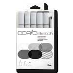 Layoutmarker Copic Sketch 6er Set Grautöne