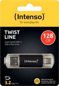 Speicherstick Twist Line USB 3.2 TypeC, 128 GB, anthrazit