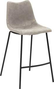 Tresenhocker 1175, 4-Fuß-Gestell schwarz, Vintage Look lichtgrau 65 cm