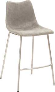 Tresenhocker 1175, 4-Fuß-Gestell edelstahl Vintage Look lichtgrau