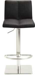 Bar-/Tresenhocker 1285 Gestell Edel- stahl , Sitzschale schwarzgrau,