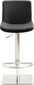 Bar-/Tresenhocker 1287 Gestell Edel- stahl , Sitzschale schwarzgrau,