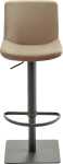 Bar-/Tresenhocker 1287 Gestell grau Sitzschale beige