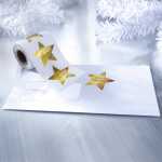 Weihnachts-Sticker 200 - 47 x 47 mm - Christmas Stars - gold