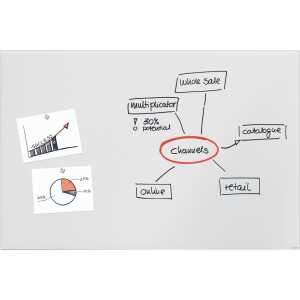 Glas-Whiteboard Artverum - weiß - 150 x 100 x 1,80 cm
