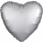 Folienballon Herz silber AMSCAN 9914126 43cm