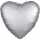 Folienballon Herz silber AMSCAN 9914126 43cm