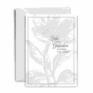 Klassische Blume, Karte mit Umschlag, Rössler