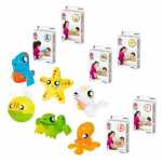 Puffy Pals 6fach sortiert, Frosch, Oktopus: Fisch Robbe:...
