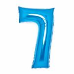 Folienballon Zahl blau 7 9914057 66cm