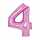 Folienballon Zahl 4 pink AMSCAN 9914044 66cm