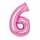 Folienballon Zahl 6 pink AMSCAN 9914046 66cm