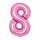 Folienballon Zahl 8 pink AMSCAN 9914048 66cm