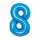 Folienballon Zahl blau 8 9914058 66cm
