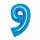 Folienballon Zahl blau 9 9914059 66cm