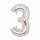 Folienballon Zahl 3 silber AMSCAN 9913228 66cm