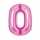 Folienballon Zahl 0 pink AMSCAN 9914040 66cm